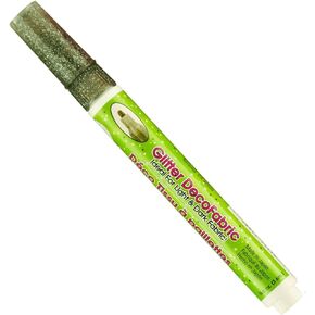 Uchida Marvy Deco Fabric Fine Point Tip Glitter Marker Art Supplies, Black