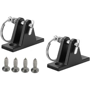 2 Sets Marine Boat Deck Hinge Bimini Top Deck Hinge Mount Bimini Top Fitting Hardware Nylon Black Deck Hinge