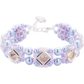 Starry Blue Flower Language Crystal Diamond Bracelet - Angel's Eye European High-end Bracelet with Diamond Embellishments - Elegant and Eye-catching Design