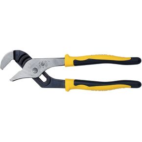 Klein Tools J502-10 Pliers, Adjustable Jaw Pump Pliers, Tongue and Groove, with Dual Material Handles, 10-Inch