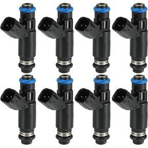 Fuel Injector, Engine Fuel Injection Nozzle No.12580426 for GMC Sierra 1500 02-05 4.3L 4.8L for GMC Sierra 2500 03-06 6.0L /6.6L Black, 8 Pcs