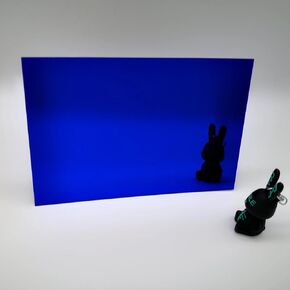 XIAOYUE Acrylic Dark Blue Mirror Sheet,Colorful Acrylic Mirror Sheet,2 Pack Blue Mirrored Acrylic Lucite Plexiglass Sheet (Actual Size 11.875" x 11.875") (2, 1/8'')