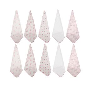Muslin Washcloths 100% Natural Cotton Baby Wipes Soft Newborn Baby Face Towel and Washcloth for Sensitive Skin, Face Body Comfy and Soft for Newborn Infants Kids,Pink 10 Pack 11x11 inches in Saudi Arabia