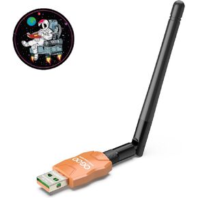 Class 1 Long Range Bluetooth Adapter for PC, QGOO USB Bluetooth Adapter for PC 5.3+EDR, Bluetooth Dongle Bluetooth Receiver Support Windows10/8.1/8/7（orange-213）