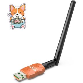 Class 1 Long Range Bluetooth Adapter for PC, QGOO USB Bluetooth Adapter for PC 5.3+EDR, Bluetooth Dongle Bluetooth Receiver Support Windows10/8.1/8/7（orange-100）
