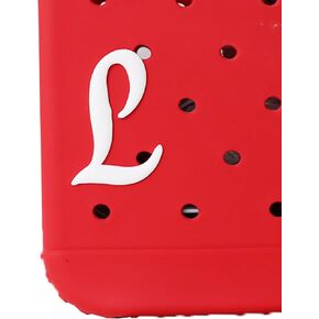 Decorative Alphabet Lettering-L Accessories Compatible with Bogg Bags,Charm Inserts for Bogg Bag,Personalize Your Tote Bag with Alphabet Letters White