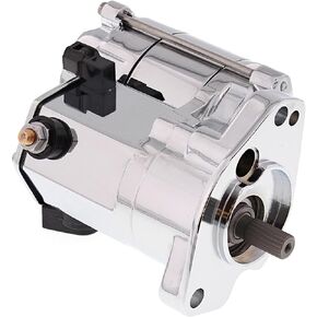 All Balls Racing 80-1004 Chrome Big Twin Starter Compatible with/Replacement for Harley FLHPEI Police Road King 2003, FLHR Road King 94-06, FLHR Road King Classic 99, FLHRCI Road Glide Classic 00 01