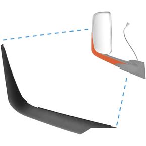 SEPEY Black Door Mirror Arm Cover for 2018-on Freightliner New Cascadia, Driver Side