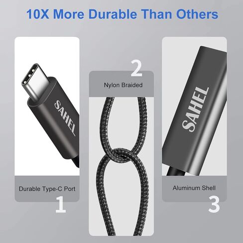 محول USB-C إلى HDMI 4K@60 هرتز R، محول Thunderbolt 3/4 إلى HDMI، محول HDMI إلى USB-C، متوافق مع MacBook Pro/Air 2022، iPad Pro، Surface Laptop 4/3، Dell XPS، Galaxy in Kuwait