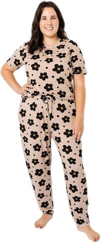 Copper Pearl, Womens Fitted Pajama, Floral1 in Saudi Arabia