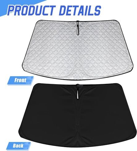 Windshield Sun Shade Replace for 2001-2020 Chevy Motorhome and Class C RVs, 6 Layers Foldable Window Sun Visor Protector, Blocks Sun Rays Heat, Keep Your Car Cooler in Saudi Arabia