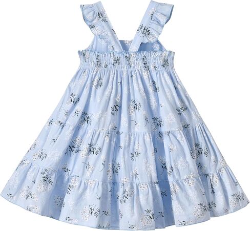 Kids Toddler Baby Girls Dress Ruffle Sleeveless Princess Dress Summer Beach Sundress in Saudi Arabia