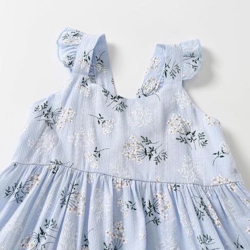 Kids Toddler Baby Girls Dress Ruffle Sleeveless Princess Dress Summer Beach Sundress in Saudi Arabia