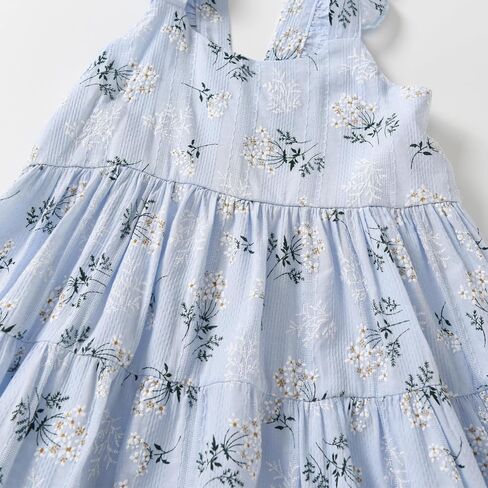 Kids Toddler Baby Girls Dress Ruffle Sleeveless Princess Dress Summer Beach Sundress in Saudi Arabia
