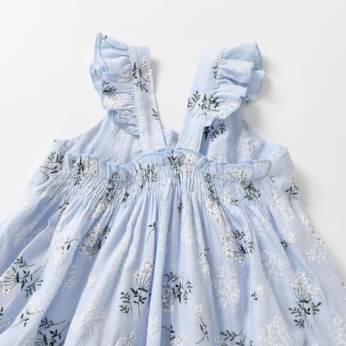 Kids Toddler Baby Girls Dress Ruffle Sleeveless Princess Dress Summer Beach Sundress in Saudi Arabia