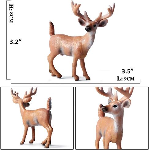 Grizzly Bear Toys Figurines, Plastic Forset Animals Bear Figures for Kids, Realistic Woodland Creature Party Supplies Cake Toppers, Pack of 3 in Saudi Arabia