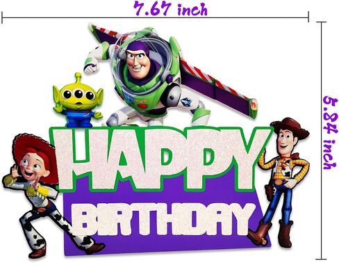 Toy Inspired Stroy Cake Topper Cartoon Story Cake Decorations,Toy Storry Birthday Cake Topper for Kids Story Theme Birthday Party Decoration in Saudi Arabia