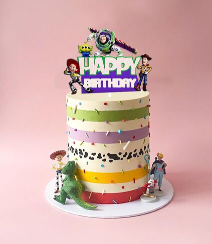 Toy Inspired Stroy Cake Topper Cartoon Story Cake Decorations,Toy Storry Birthday Cake Topper for Kids Story Theme Birthday Party Decoration in Saudi Arabia
