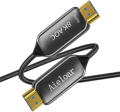 Optic Fiber HDMI 2.1 Cable 300ft,8K@60Hz 4K@120Hz Dynamic HDR 10, eARC, HDCP2.2, 4:4:4 7680x4320 Resolution, 48Gbps Optical Fiber HDMI 2.1 Cable for PS5/8K TV/LG TV in Kuwait