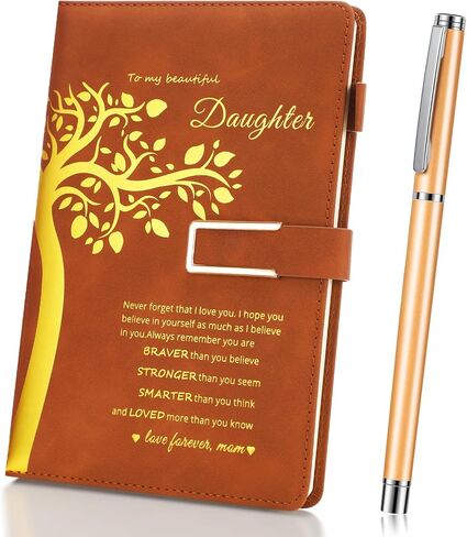 To My Daughter Gift from Father Mom Inspirational Journal Notebook To My Daughter Life Tree Faux Leather Writing Journal for Birthday Travel Graduation School Wedding Personal Diary in Saudi Arabia