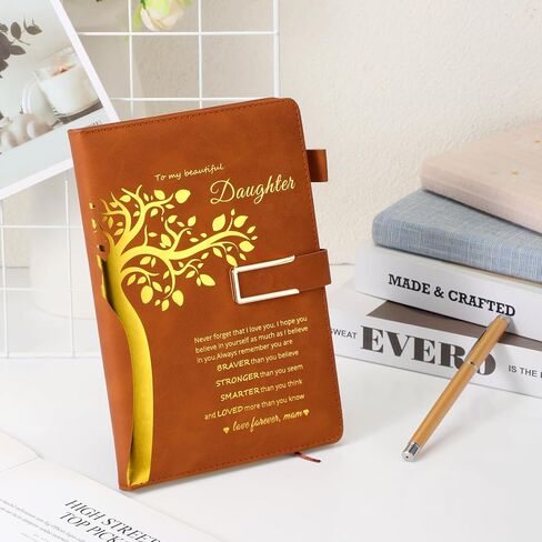 To My Daughter Gift from Father Mom Inspirational Journal Notebook To My Daughter Life Tree Faux Leather Writing Journal for Birthday Travel Graduation School Wedding Personal Diary in Saudi Arabia