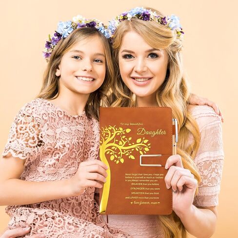 To My Daughter Gift from Father Mom Inspirational Journal Notebook To My Daughter Life Tree Faux Leather Writing Journal for Birthday Travel Graduation School Wedding Personal Diary in Saudi Arabia