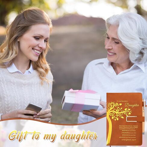 To My Daughter Gift from Father Mom Inspirational Journal Notebook To My Daughter Life Tree Faux Leather Writing Journal for Birthday Travel Graduation School Wedding Personal Diary in Saudi Arabia