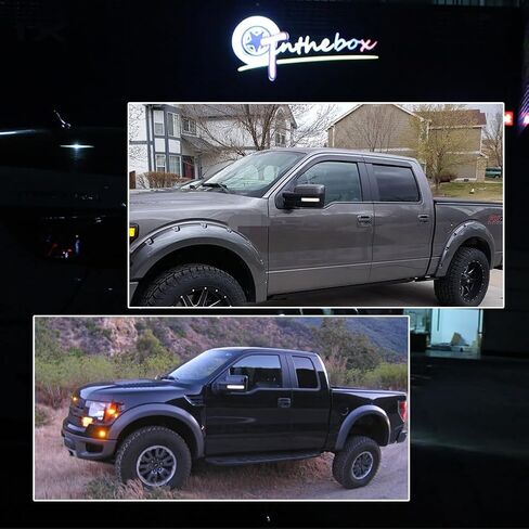 GTINTHEBOX Smoked Lens White Led Side Mirror Marker Turn Signal Light Lamp for 2009-2014 Ford F150 in Saudi Arabia