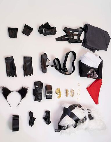 زي تنكري للعبة Cosplay.fm للرجال على طراز الذئب مع شارات وقفازات in Kuwait