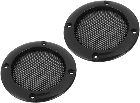Decorative 2.5 11 2 Covers 2.5 Round Tweeter 3 Port Tube 1.5 2 Inch Speaker Decorative Steel Mesh Circle Car Speaker Protective Mesh Cover Black (Black) in Saudi Arabia