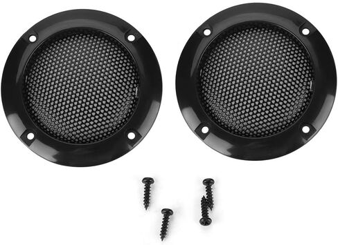 Decorative 2.5 11 2 Covers 2.5 Round Tweeter 3 Port Tube 1.5 2 Inch Speaker Decorative Steel Mesh Circle Car Speaker Protective Mesh Cover Black (Black) in Saudi Arabia