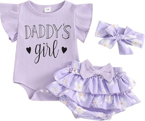 4th of July Baby Girl Outfit Short Sleeve Newborn Romper Ruffle Stripe Star Shorts My 1st 4th of July Outfits in Saudi Arabia