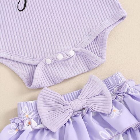 4th of July Baby Girl Outfit Short Sleeve Newborn Romper Ruffle Stripe Star Shorts My 1st 4th of July Outfits in Saudi Arabia