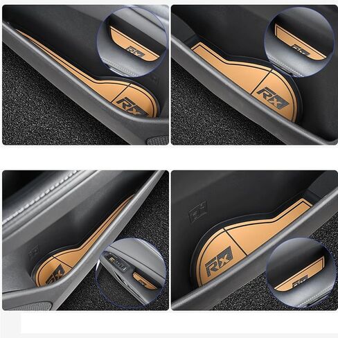 Dragon Art Compatible with 2023 and 2024 Lexus RX Accessory Door Slot washers, Suitable for 20232024 Lexus RX RX350H RX450H RX500H Inner Cup Door Slot washers （Carbon Fiber） in Saudi Arabia