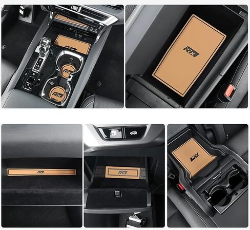 Dragon Art Compatible with 2023 and 2024 Lexus RX Accessory Door Slot washers, Suitable for 20232024 Lexus RX RX350H RX450H RX500H Inner Cup Door Slot washers （Carbon Fiber） in Saudi Arabia