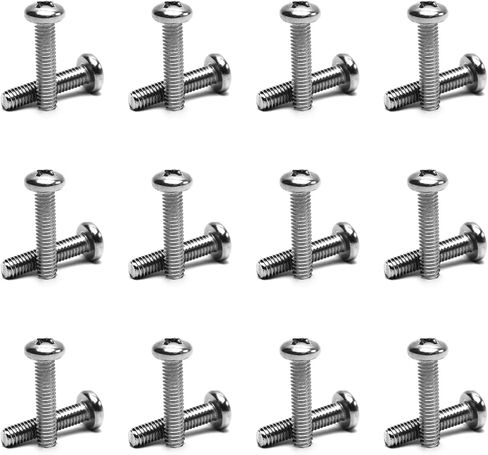 30Pcs M4-0.7x8mm Pan Head Machine Screws 304 Stainless Steel Metric Phillips Drive Cross Round Head Machine Screws Fasteners Bolts, Fully Threaded in Saudi Arabia