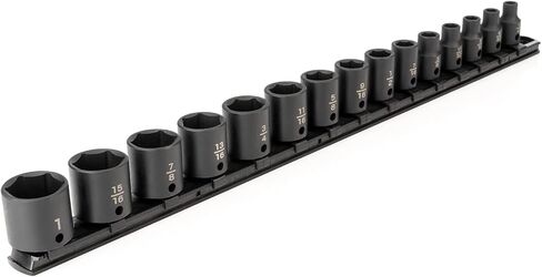 TEKTON 3/8 Inch Drive Deep 6-Point Impact Socket Set with Rail, 9-Piece (5/16-3/4 in.) | SID91101 in Saudi Arabia