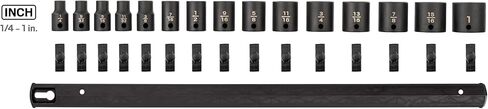 TEKTON 3/8 Inch Drive Deep 6-Point Impact Socket Set with Rail, 9-Piece (5/16-3/4 in.) | SID91101 in Saudi Arabia