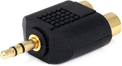 Monoprice 3.5mm Stereo Plug to 2 RCA Jack Splitter Adaptor - Gold Plated in Saudi Arabia