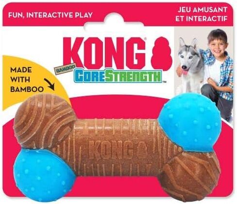 KONG CoreStrength Bamboo Bone - Dog Dental Chew Toy - Bamboo Dog Toy for Enrichment Play & Dental Care - with Raised Nubs & Texture for Teeth and Gum Cleaning - for Medium/Large Dogs in Saudi Arabia