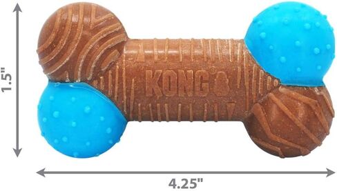 KONG CoreStrength Bamboo Bone - Dog Dental Chew Toy - Bamboo Dog Toy for Enrichment Play & Dental Care - with Raised Nubs & Texture for Teeth and Gum Cleaning - for Medium/Large Dogs in Saudi Arabia