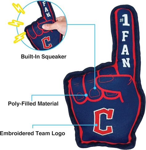 Pets First MLB Number ONE Fan Toy. Sports Dog Toy with Double Stitched Trim and Tough Nylon Material Filled with Chewable Polyfil and Inner Squeaker with Team Logo/Color in Saudi Arabia