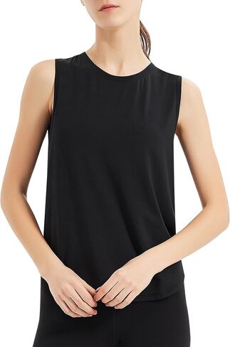 قمصان علوية للتمرين للسيدات خفيفة الوزن بدون أكمام وفضفاضة مناسبة لليوجا، قمصان رياضية للتمارين الرياضية للنساء in Kuwait