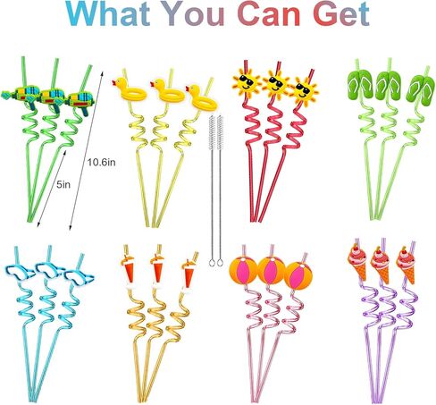 24 شفاطة للشرب على الشاطئ للأطفال، كرة الشاطئ، حمام السباحة، لوازم حفلات أعياد الميلاد الصيفية، ديكورات مفضلة مع 2 قطعة من فرش التنظيف in Kuwait