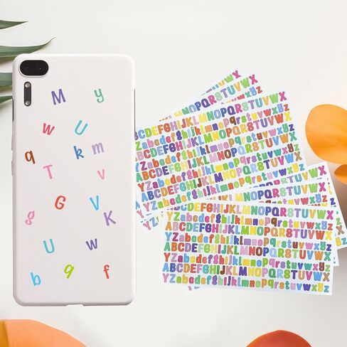 4160PCS Letter Stickers 20 Sheets Alphabet Stickers 0.5in Vinyl Self-Adhesive Number Alphabet Stickers, Mailbox Numbers Labels or Mailbox,Water Bottles,DIY,Business,Address Number(Multiple Colors) in Kuwait