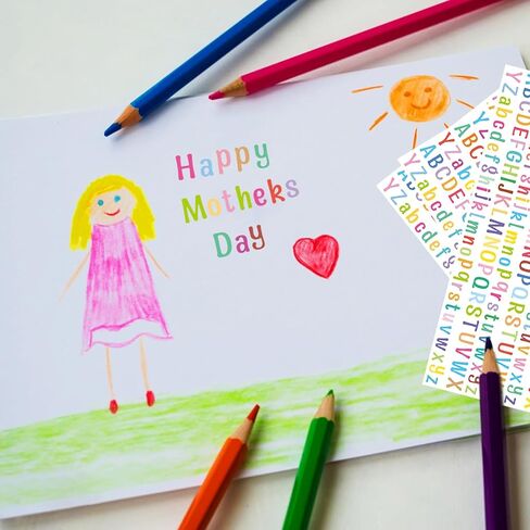 4160PCS Letter Stickers 20 Sheets Alphabet Stickers 0.5in Vinyl Self-Adhesive Number Alphabet Stickers, Mailbox Numbers Labels or Mailbox,Water Bottles,DIY,Business,Address Number(Multiple Colors) in Kuwait