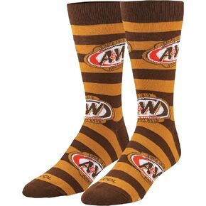 Odd Sox - Cool Socks A&W Stripes Fun Print Novelty Crew Socks for Men