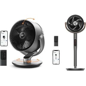 Dreo Smart Fans for Bedroom with Remote Control (DR-HAF004S) Pedestal Fan with Remote (PolyFan 513S)