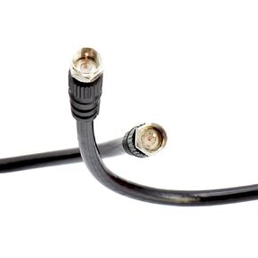 THE CIMPLE CO Coaxial Cable (Coax Cable) 3ft with Easy Grip Connector Caps- Black - 75 Ohm RG6 F-Type Coaxial TV Cable - 3 Feet Black