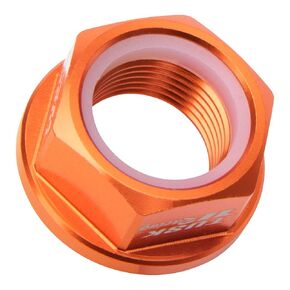 Tusk Nyloc Axle Nut M20 X 1.50 Orange For KTM 350 XCF-W 2012-2016,2020-2022